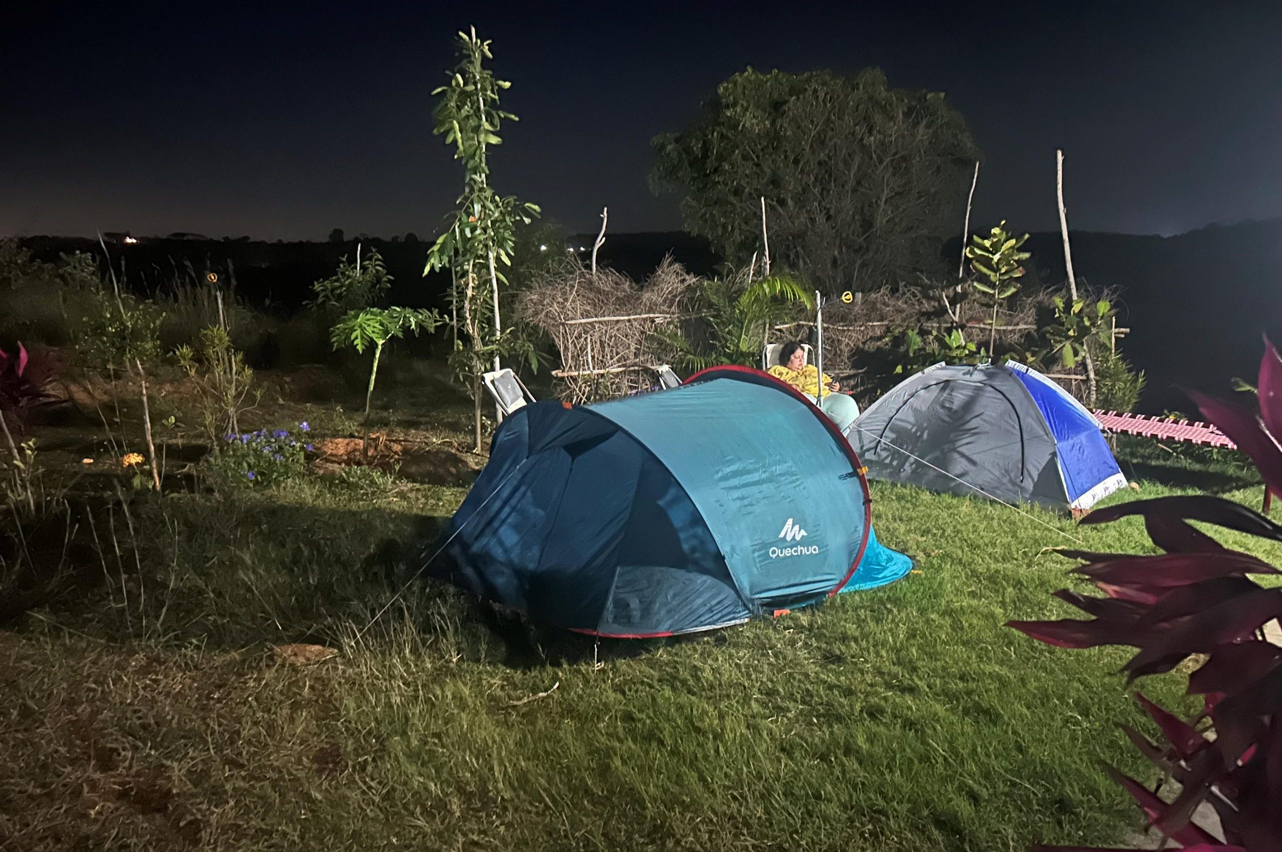 Camping tents in ecoland farms